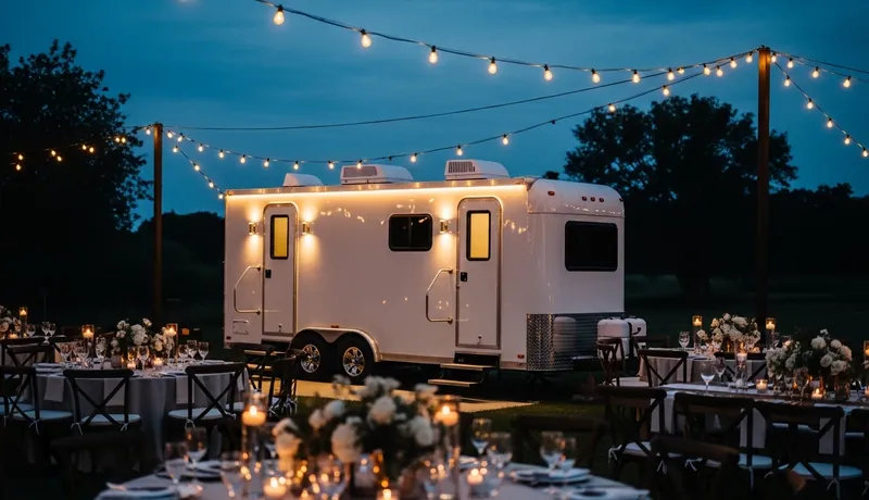 Luxury restroom trailer for Pearland weddings